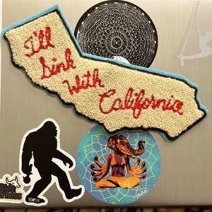 “I’ll Sink With California” Handmade Patch